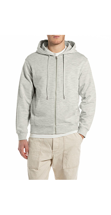 コットンテリー ロゴ入りフルジップフーディ（セットアップ）